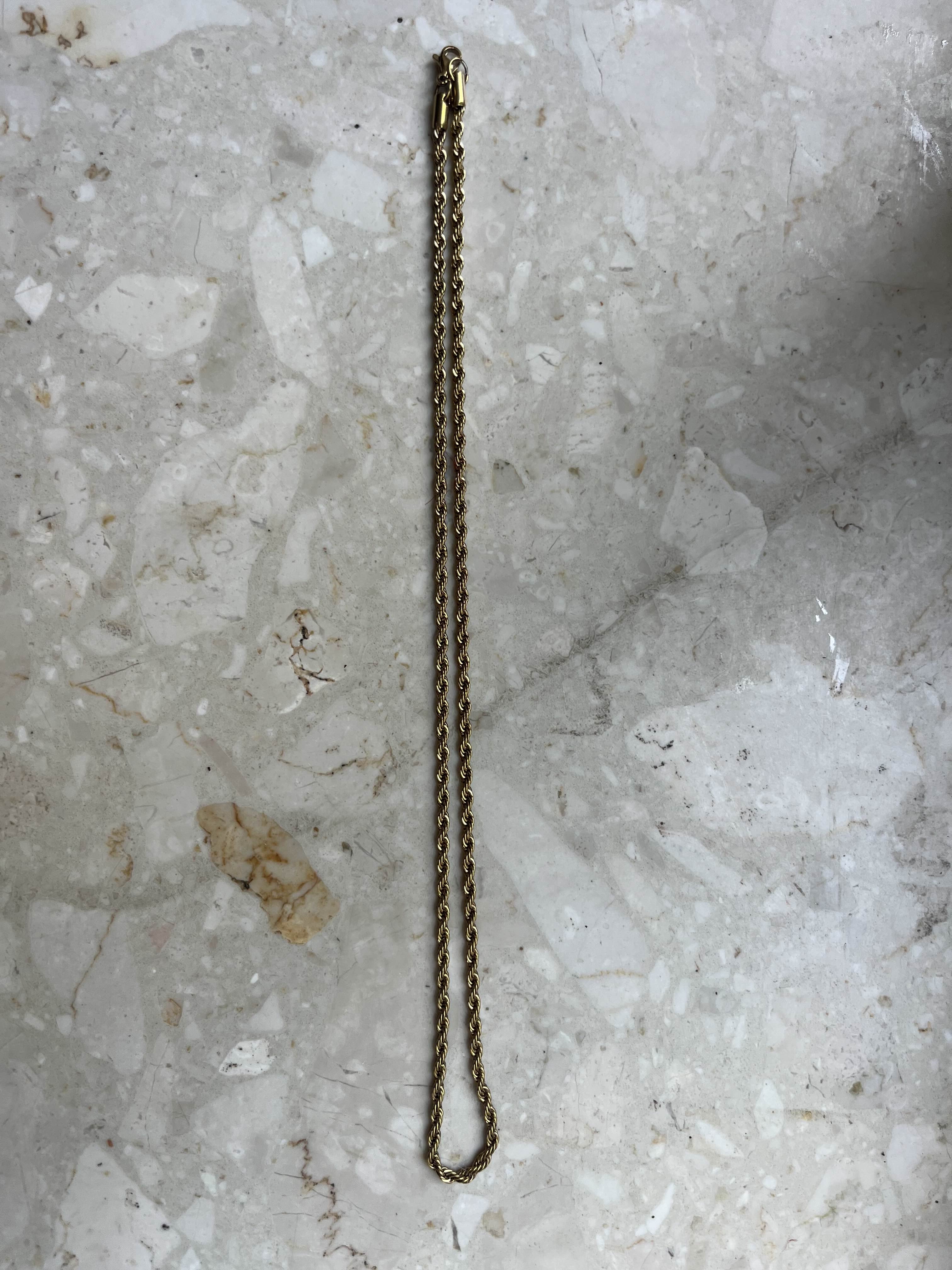 Łańcuch splot typu twist 50cm złoty