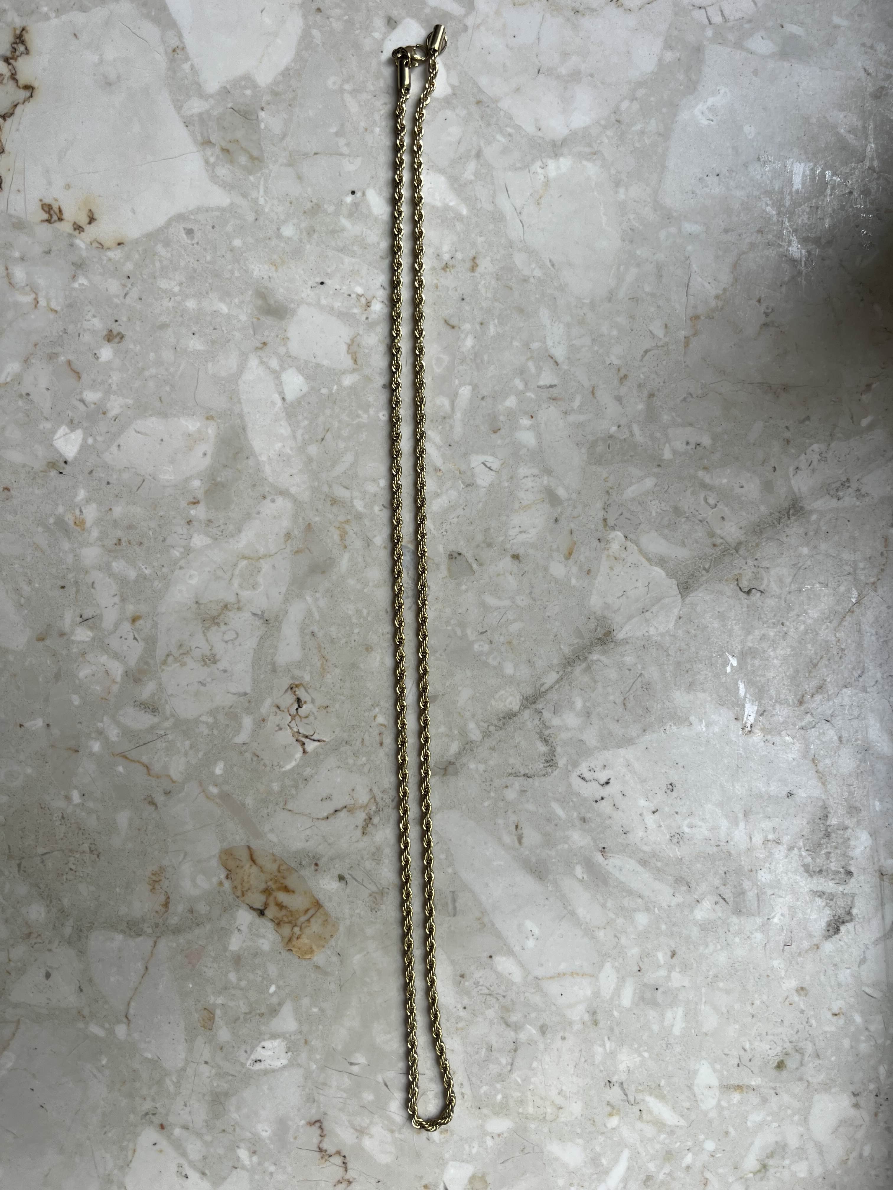 Łańcuch splot typu twist 60cm złoty