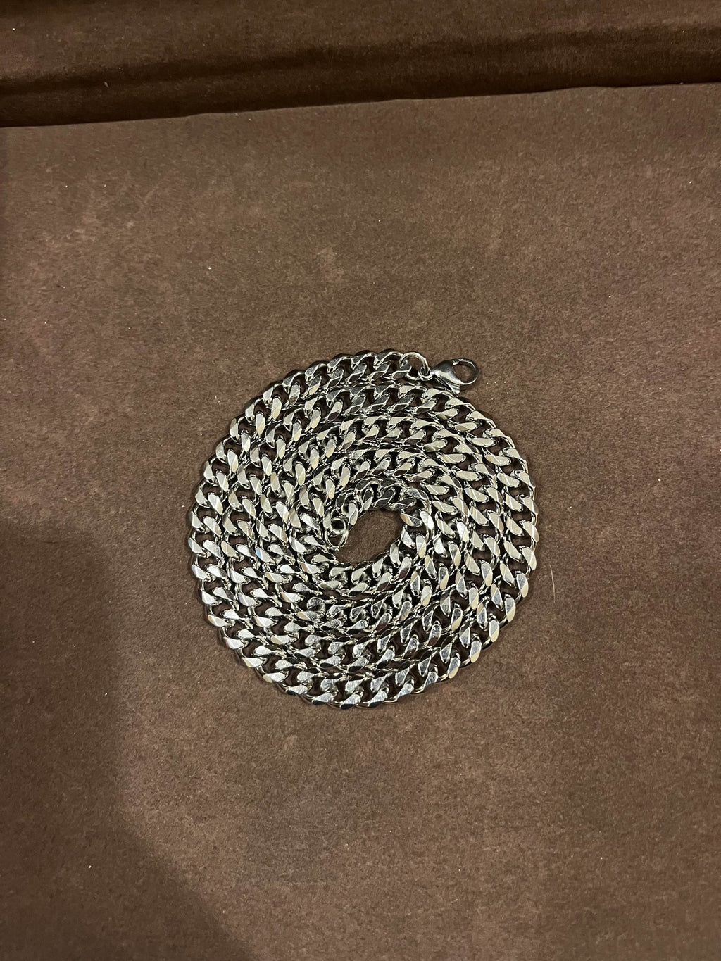 Naszyjnik srebrny splot pancerka cuban 7cm